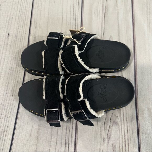 Dr Martens Myles Suede & Sherpa Platform Sandals Warmwair Mens 10 Womens 11 NEW‎ main image 9